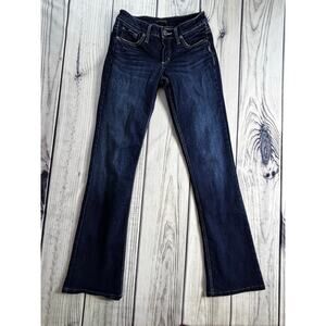 Silver Jeans Suki Bootcut Sz 26 Dark Wash Inseam 31 Denim Retro Look